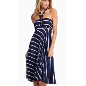 ✂️  3/$25! Elan 8-way Jersey Cover-up Convertible Skirt/Dress Blue/White Stripe